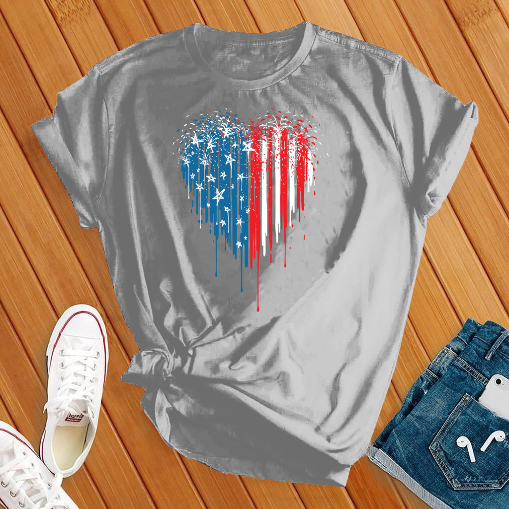 American Heart T-Shirt T-Shirt tshirts.com Athletic Heather S 