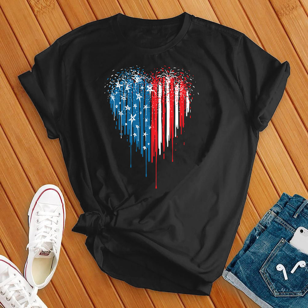 American Heart T-Shirt T-Shirt tshirts.com Black S 