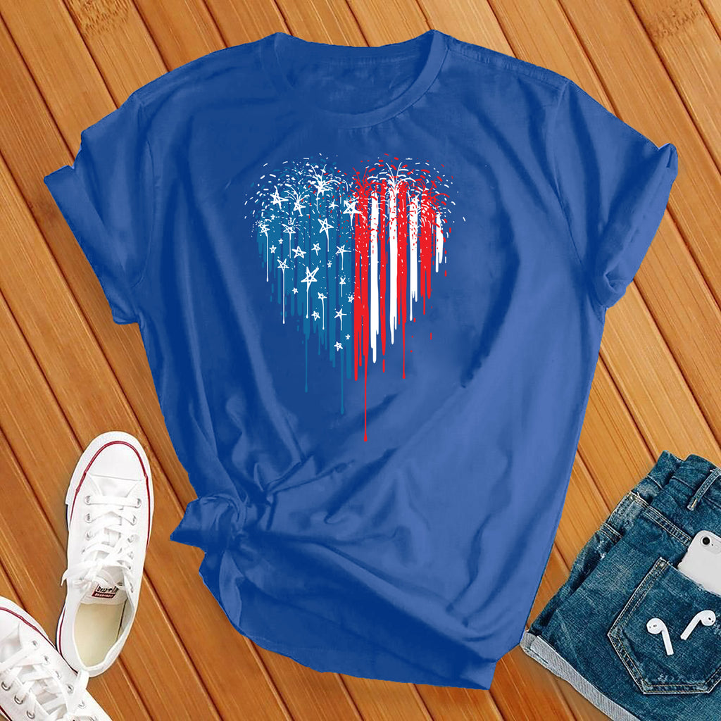 American Heart T-Shirt T-Shirt tshirts.com True Royal S 