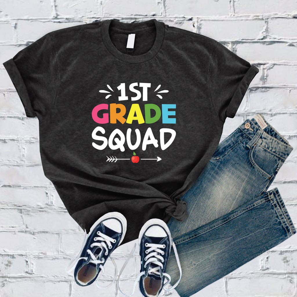 1st Grade Squad T-Shirt T-Shirt Tshirts.com Dark Grey Heather S 