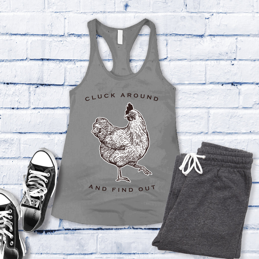 Cluck Around and Find Out Women's Tank Top Tank Top tshirts.com Heather Grey S 