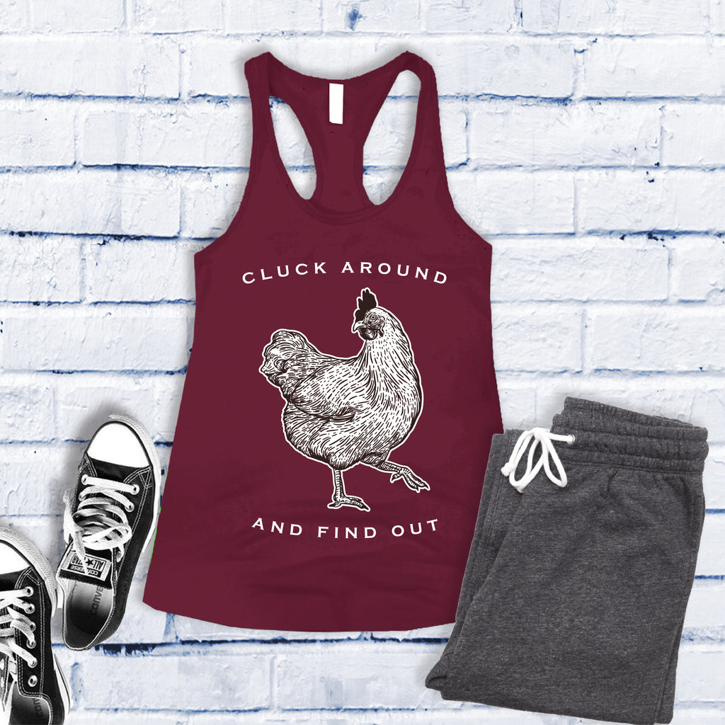 Cluck Around and Find Out Women's Tank Top Tank Top tshirts.com Cardinal S 
