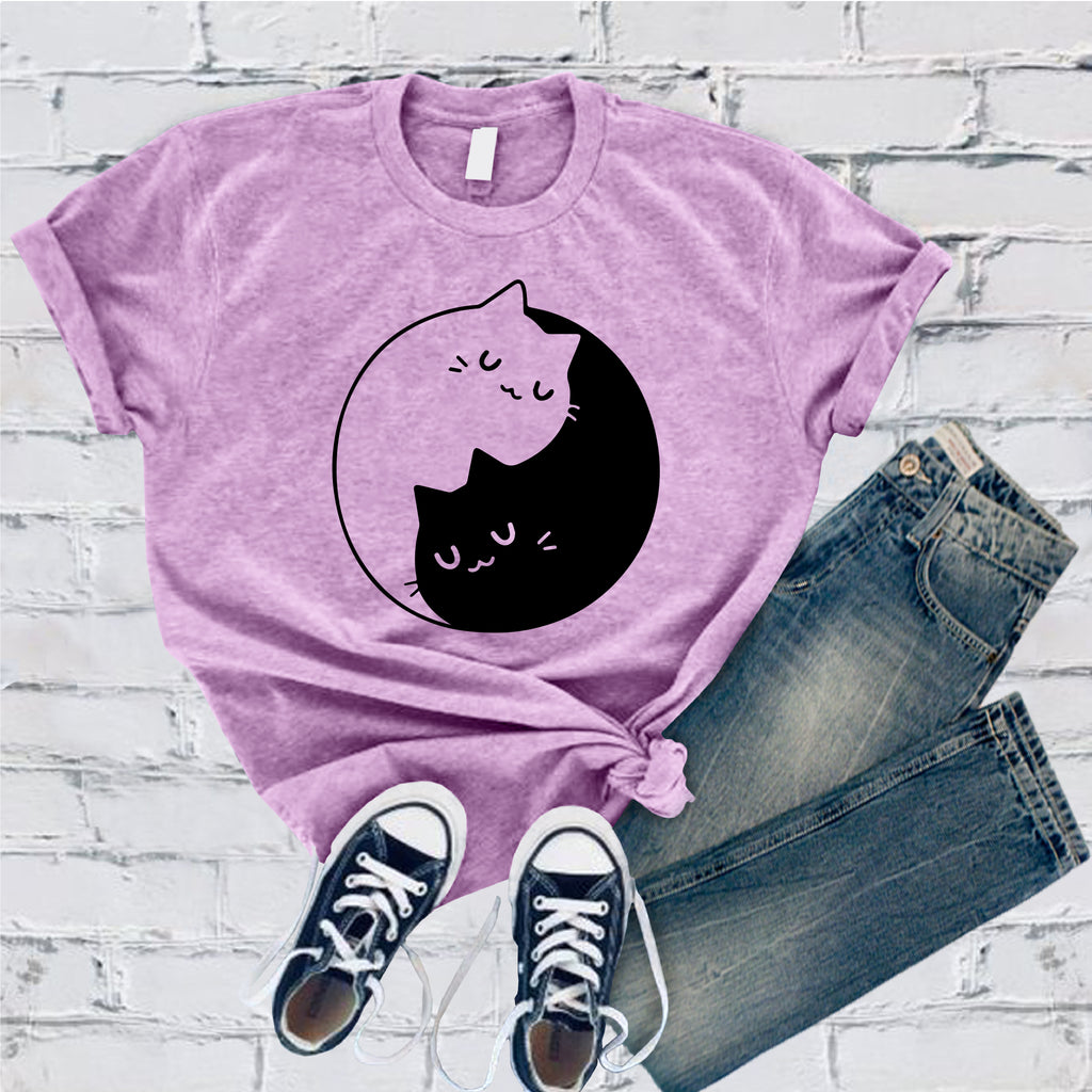 Cat Peace T-Shirt T-Shirt tshirts.com Heather Prism Lilac S 