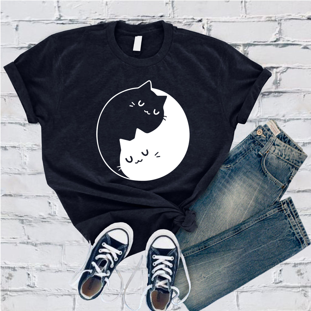 Cat Peace T-Shirt T-Shirt tshirts.com Navy S 