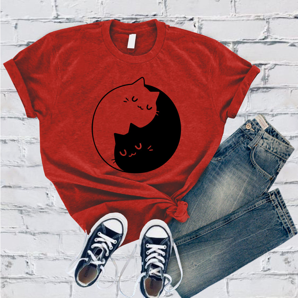 Cat Peace T-Shirt T-Shirt tshirts.com Red S 
