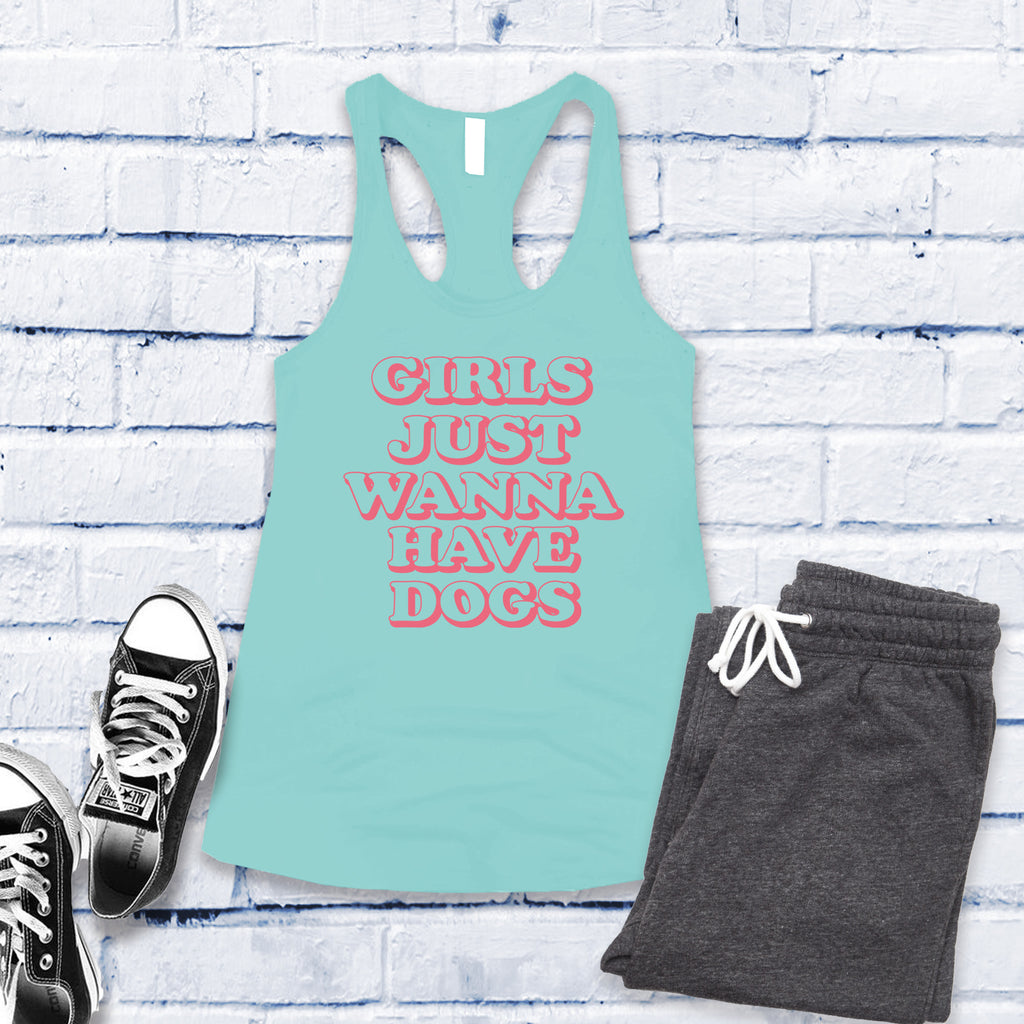 Girls Just Wanna Have Dogs Women's Tank Top Tank Top tshirts.com Mint S 