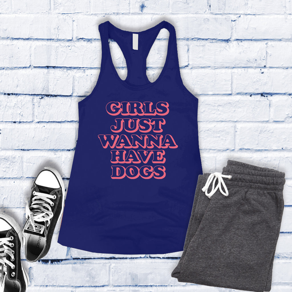 Girls Just Wanna Have Dogs Women's Tank Top Tank Top tshirts.com Royal S 