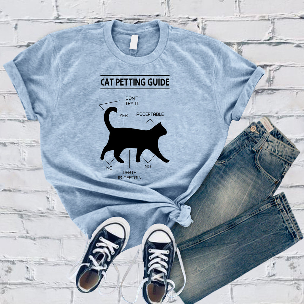 Cat Petting Guide T-Shirt T-Shirt tshirts.com Baby Blue S 