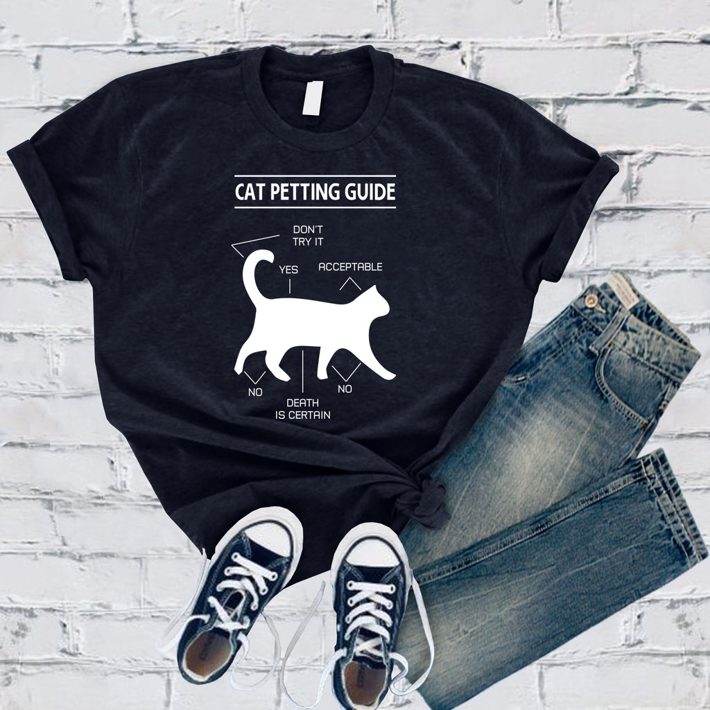 Cat Petting Guide T-Shirt T-Shirt tshirts.com Navy S 