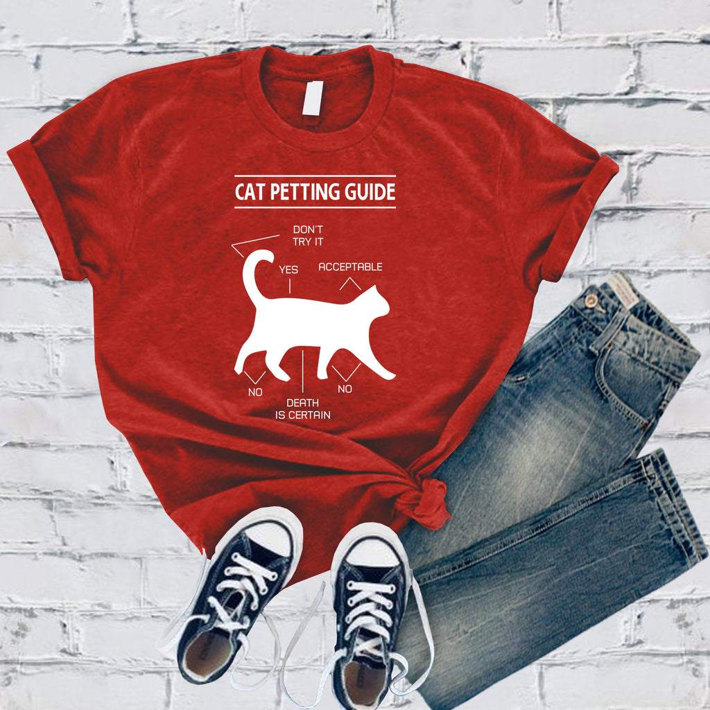 Cat Petting Guide T-Shirt T-Shirt tshirts.com Red S 