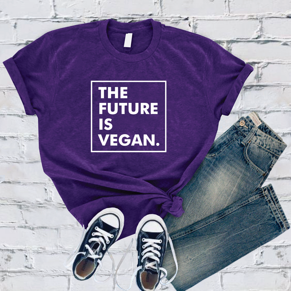 The Future is Vegan T-Shirt T-Shirt Tshirts.com Team Purple S 