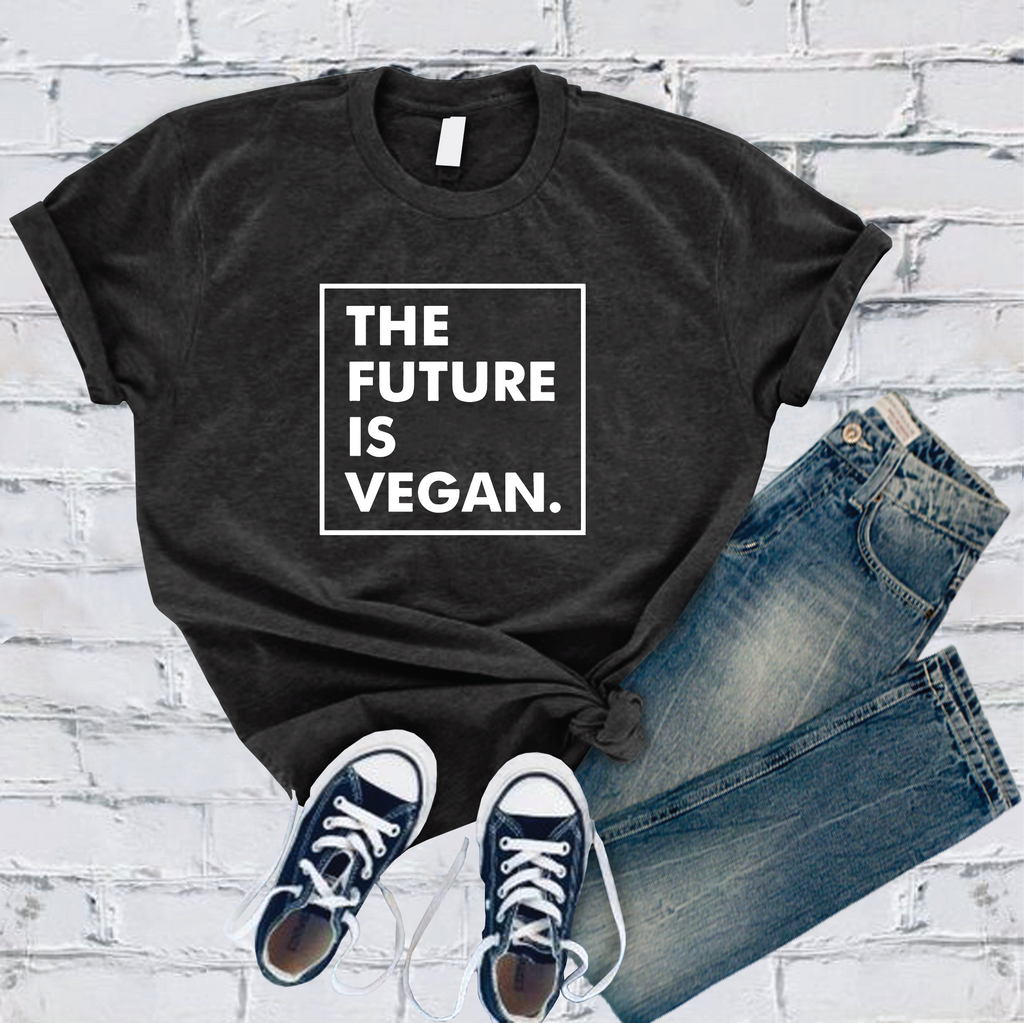 The Future is Vegan T-Shirt T-Shirt Tshirts.com Dark Grey Heather S 