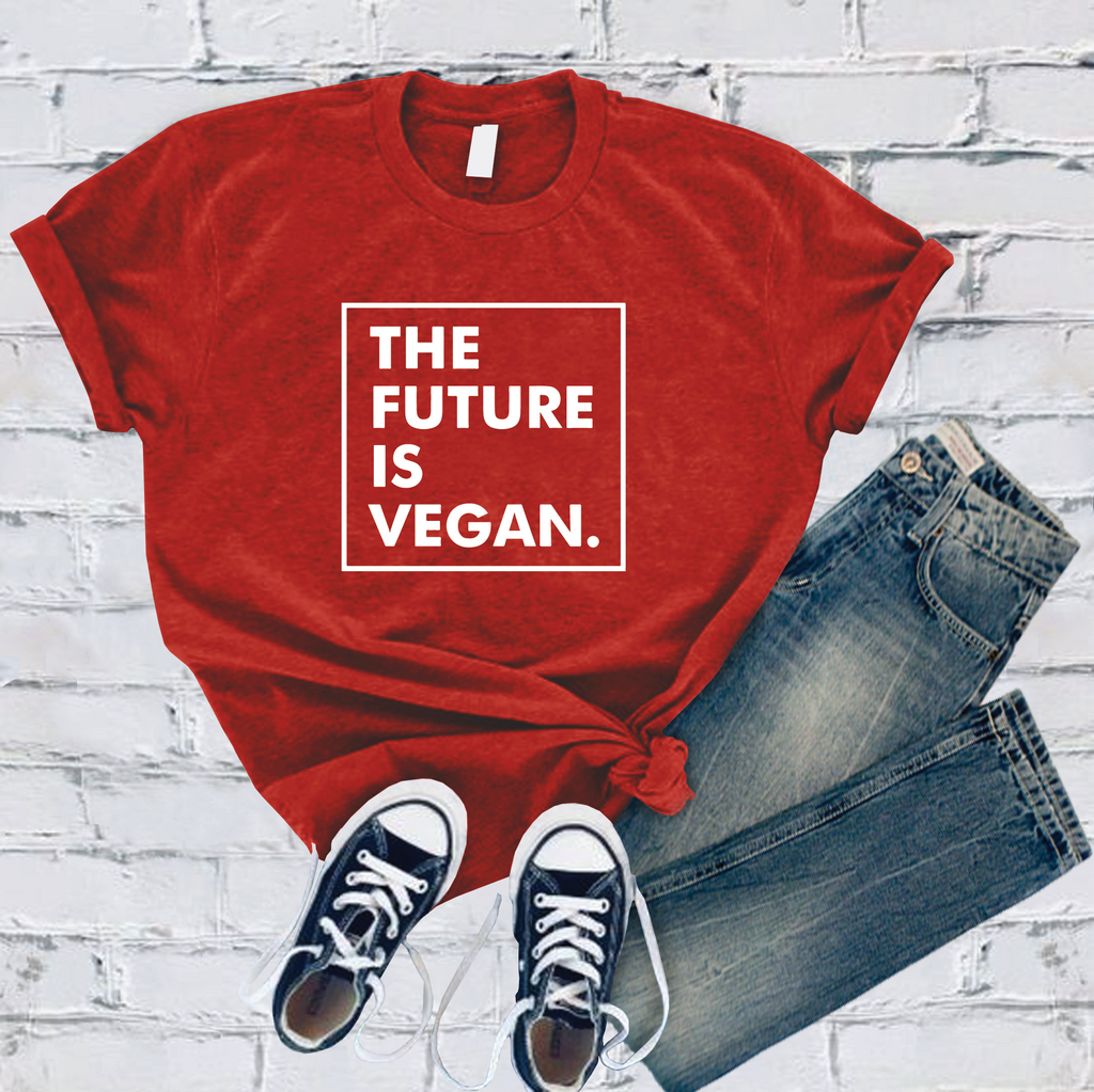 The Future is Vegan T-Shirt T-Shirt Tshirts.com Red S 