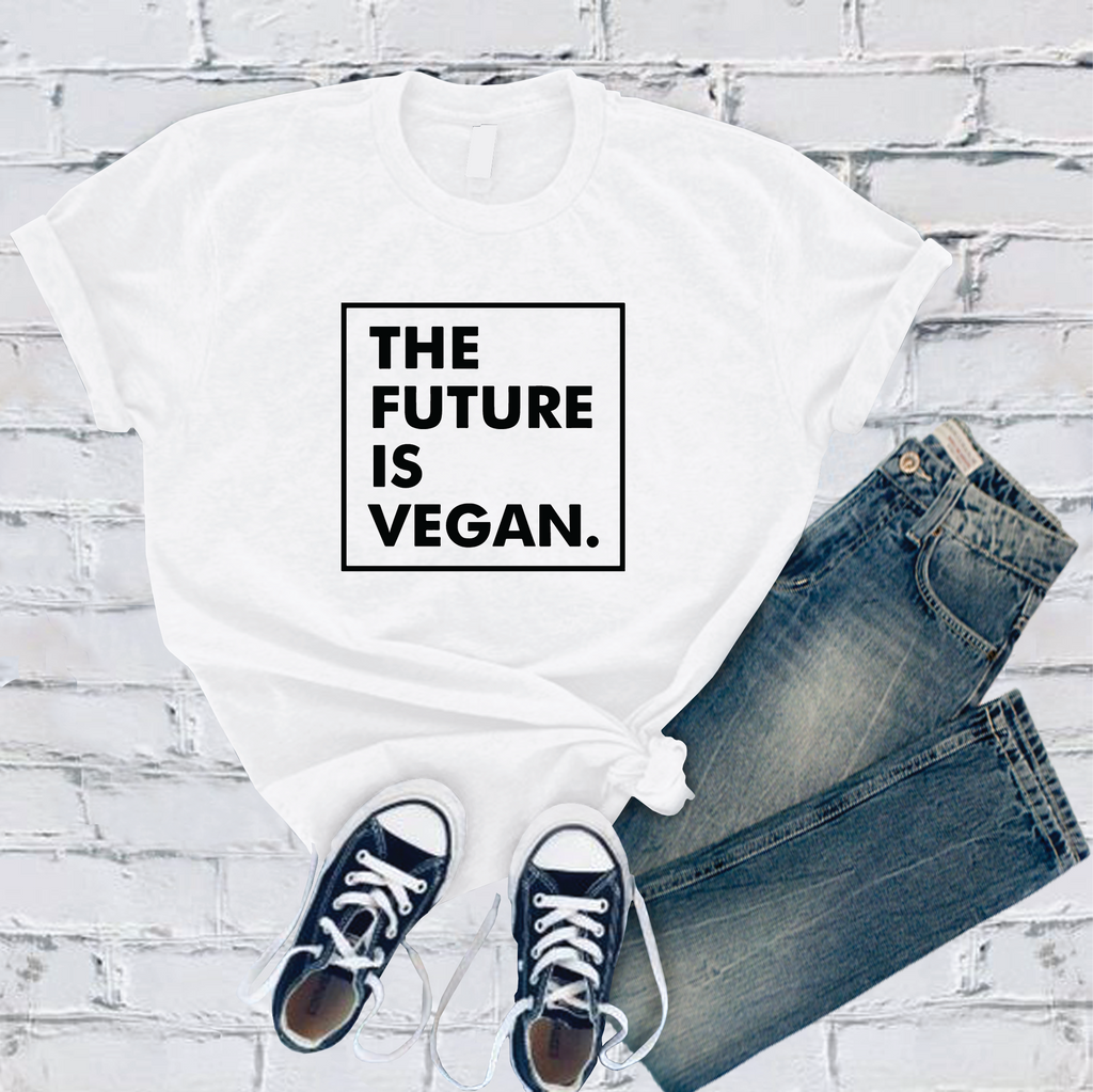 The Future is Vegan T-Shirt T-Shirt Tshirts.com White S 