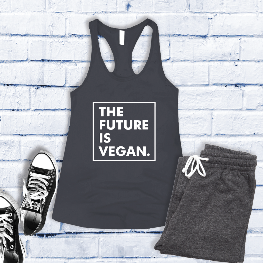 The Future is Vegan Women's Tank Top Tank Top Tshirts.com Dark Grey S 