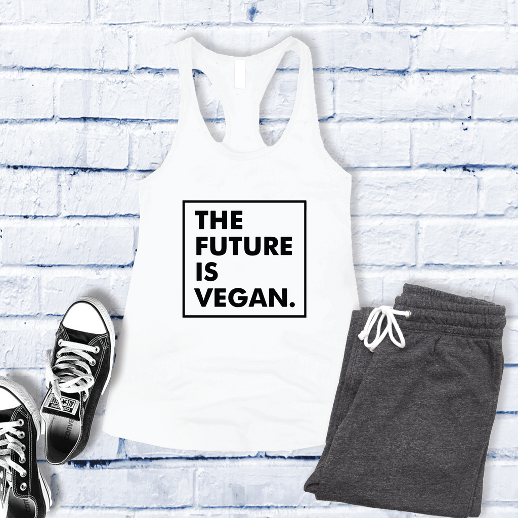 The Future is Vegan Women's Tank Top Tank Top Tshirts.com White S 