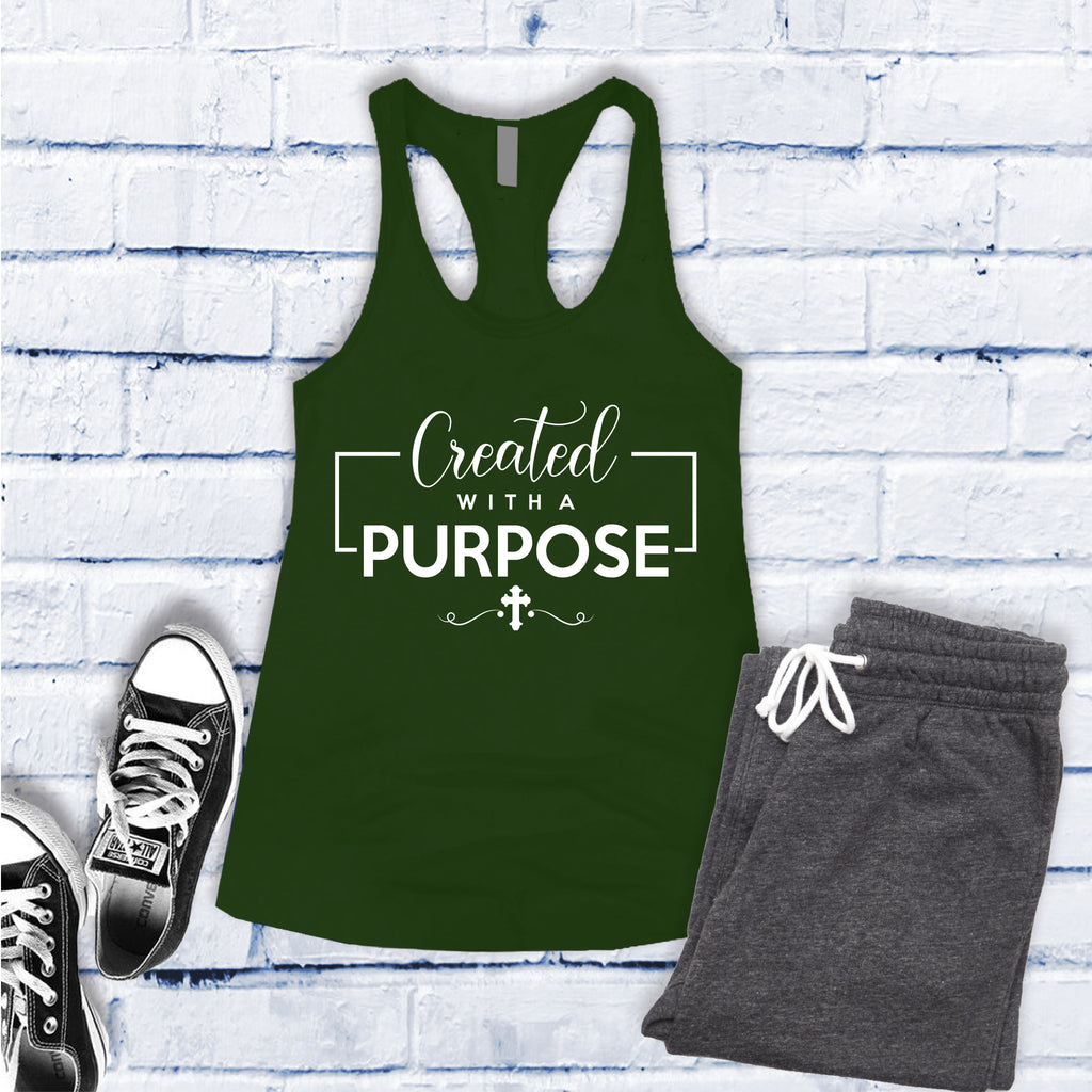 Created With A Purpose Women's Tank Top Tank Top tshirts.com Military Green S 