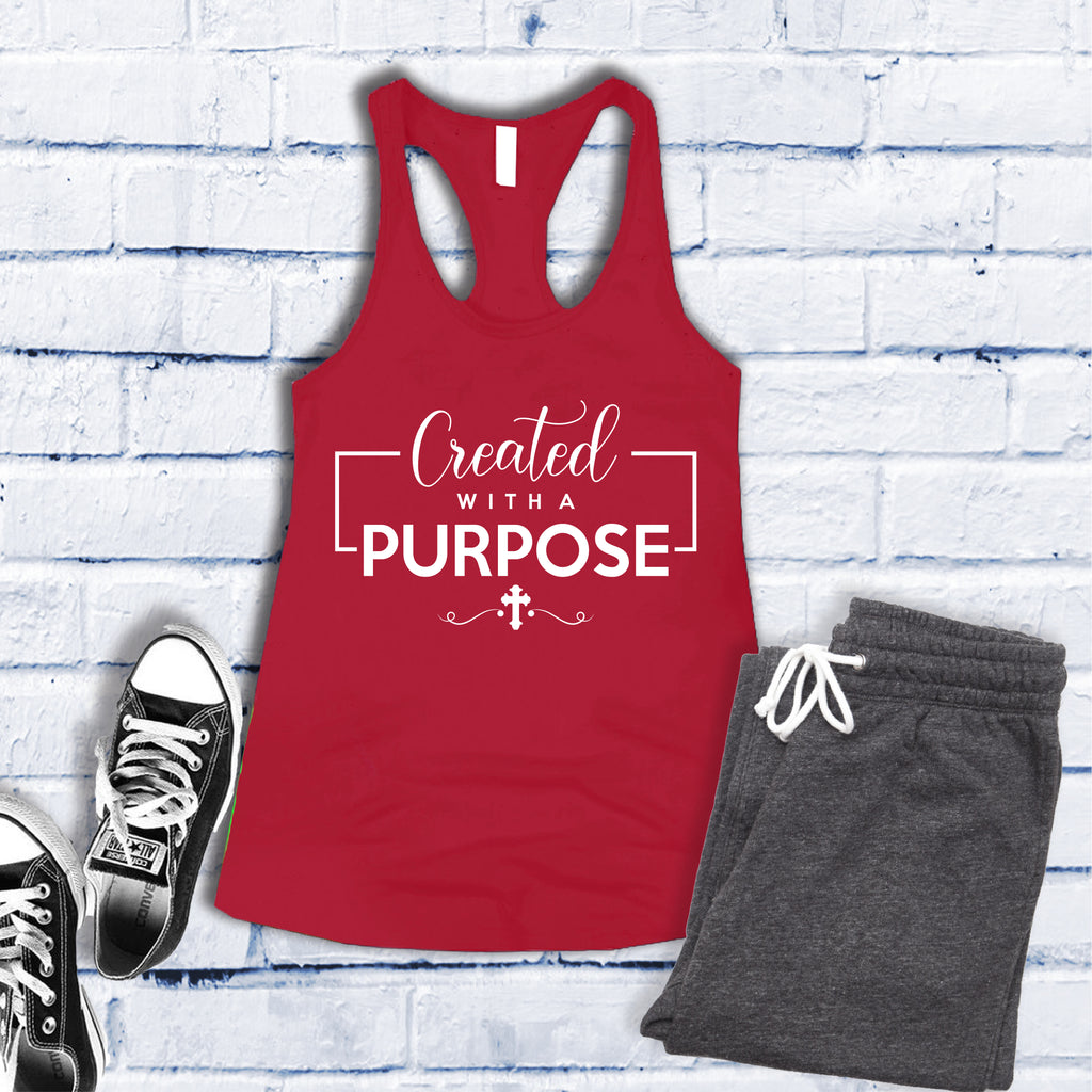Created With A Purpose Women's Tank Top Tank Top tshirts.com Red S 