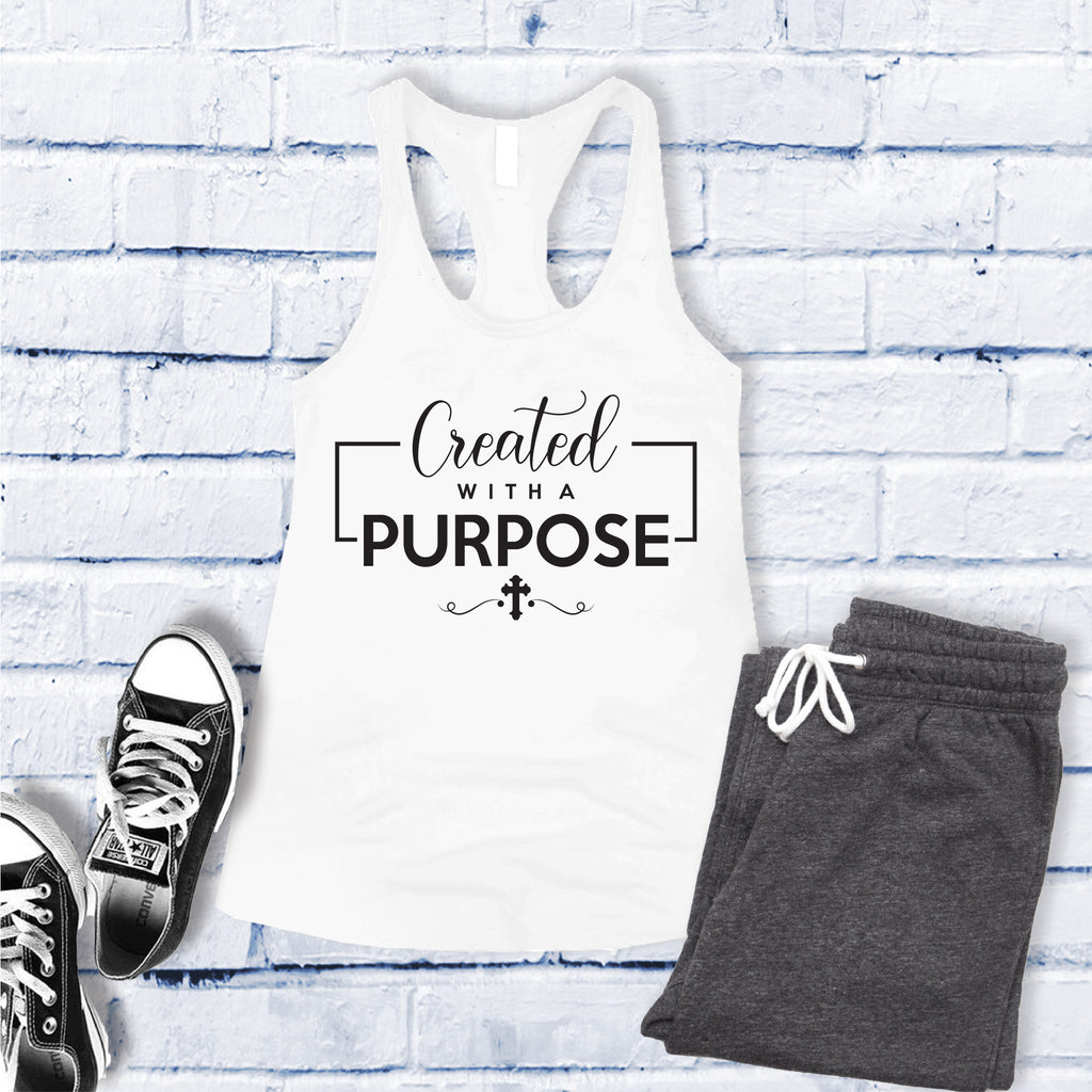 Created With A Purpose Women's Tank Top Tank Top tshirts.com White S 