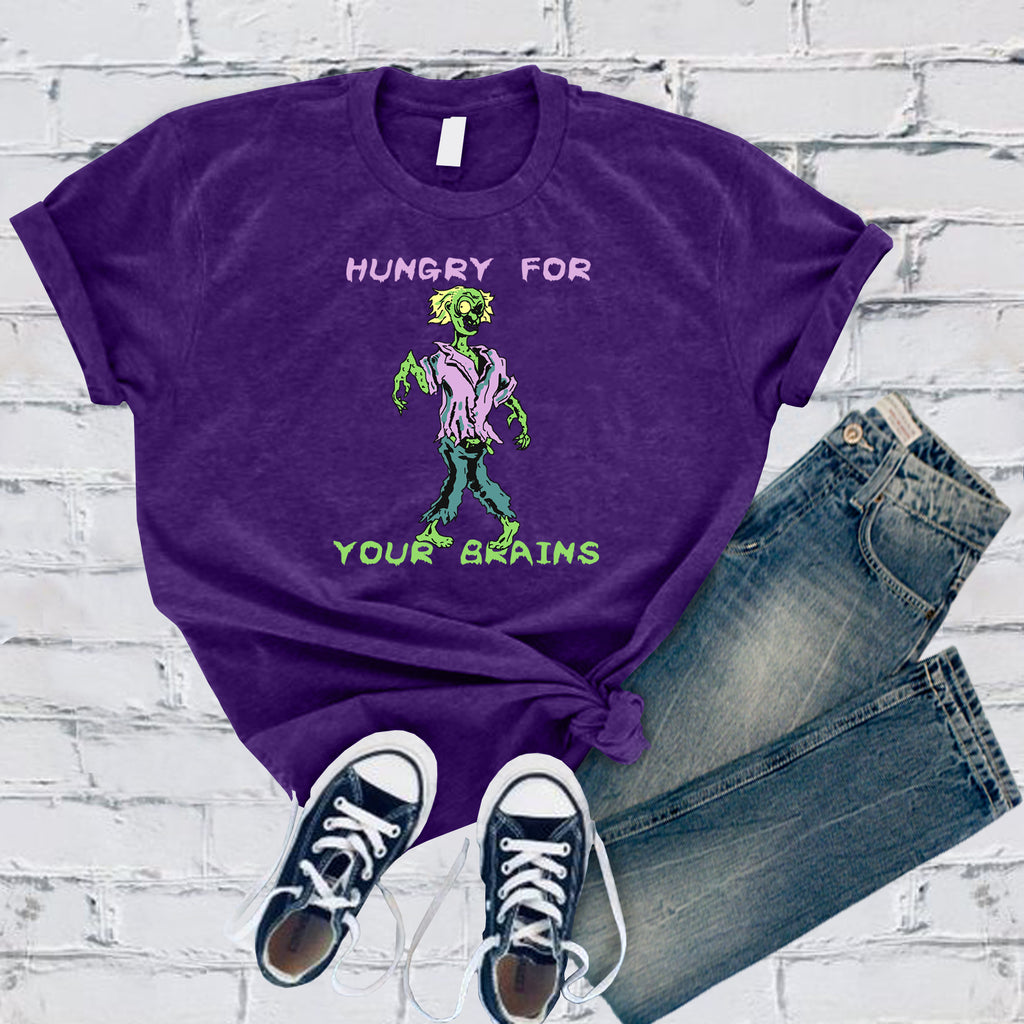 Hungry For Your Brains T-Shirt T-Shirt Tshirts.com Team Purple S 
