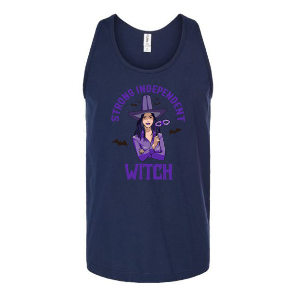 Strong Independent Witch Unisex Tank Top Tank Top Tshirts.com Navy S 