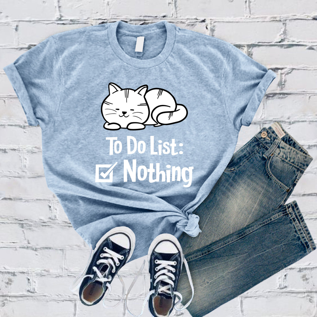 Cat To Do List T-Shirt T-Shirt tshirts.com Baby Blue S 