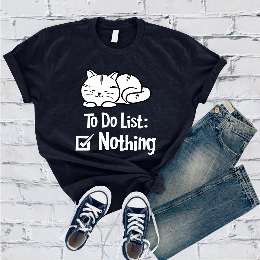 Cat To Do List T-Shirt T-Shirt tshirts.com Navy S 