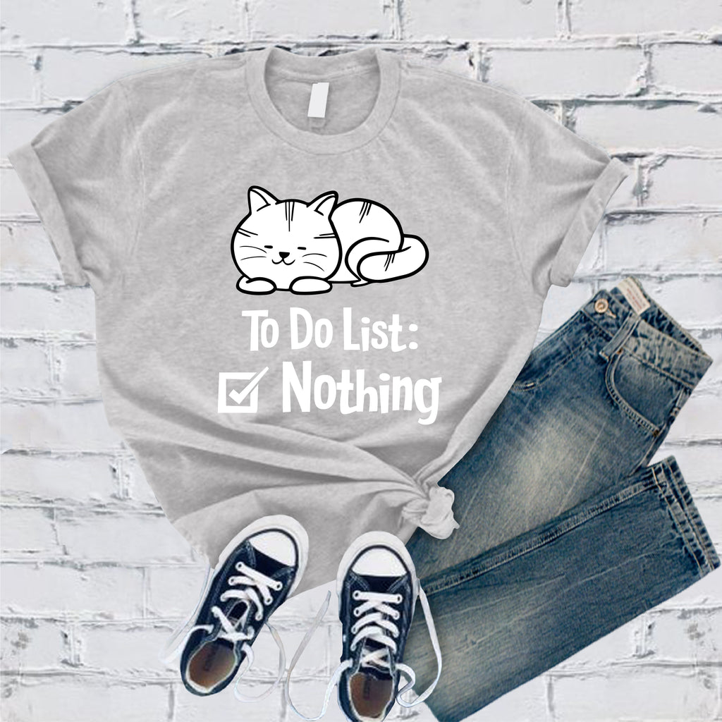 Cat To Do List T-Shirt T-Shirt tshirts.com Solid Athletic Grey S 