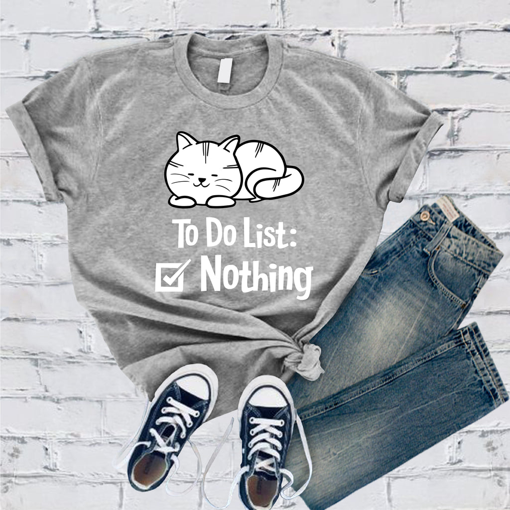 Cat To Do List T-Shirt T-Shirt tshirts.com Athletic Heather S 