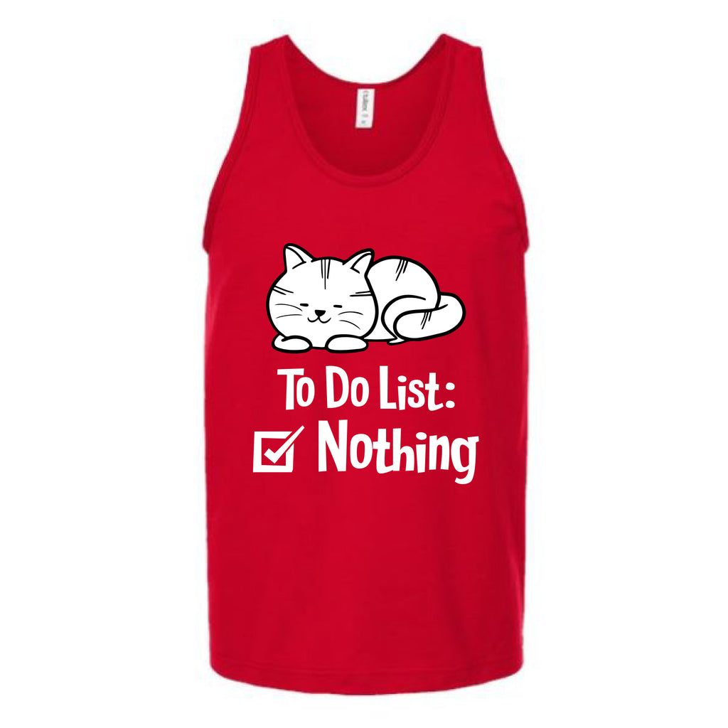 Cat To Do List Unisex Tank Top Tank Top tshirts.com Red S 