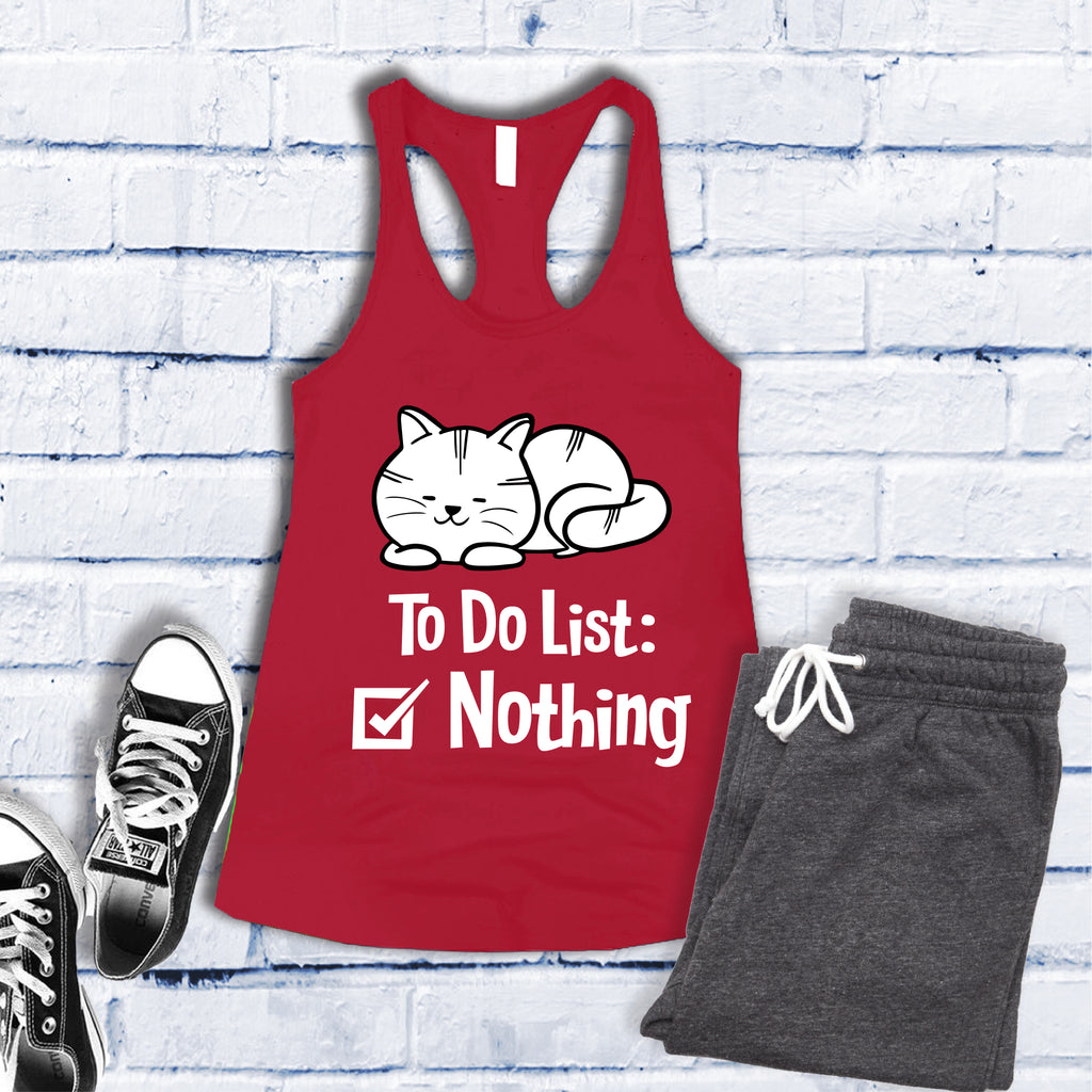 Cat To Do List Women's Tank Top Tank Top tshirts.com Red S 