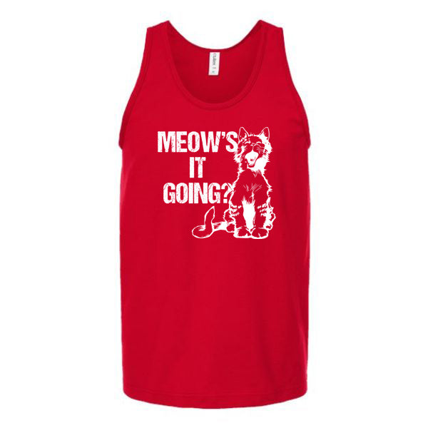 Meow's It Going? Unisex Tank Top Tank Top tshirts.com Red S 