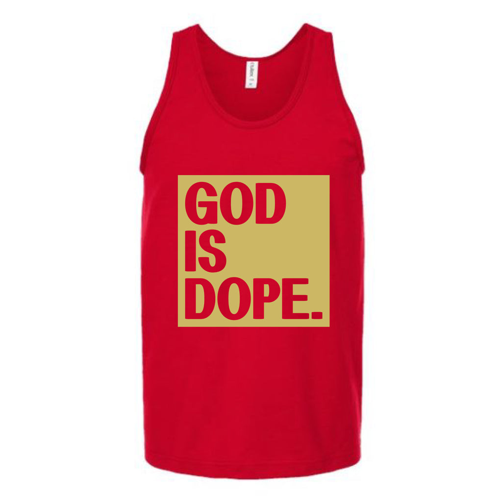 God Is Dope Unisex Tank Top Tank Top tshirts.com Red S 