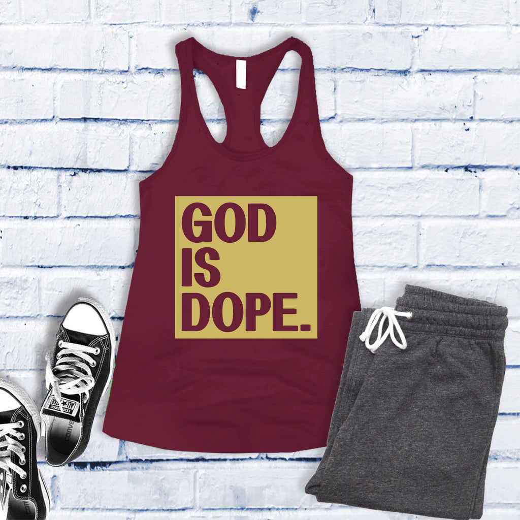 God Is Dope Women's Tank Top Tank Top tshirts.com Cardinal S 