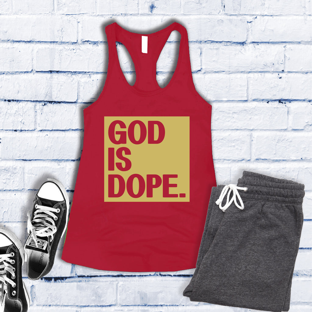 God Is Dope Women's Tank Top Tank Top tshirts.com Red S 