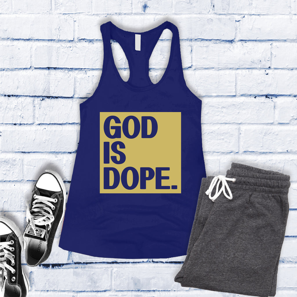 God Is Dope Women's Tank Top Tank Top tshirts.com Royal S 