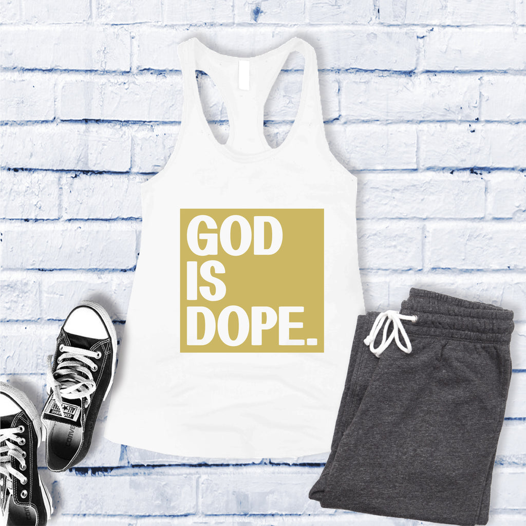 God Is Dope Women's Tank Top Tank Top tshirts.com White S 