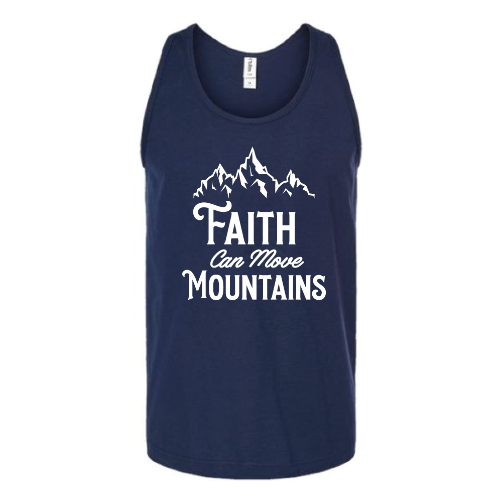 Faith Can Move Mountains Unisex Tank Top Tank Top tshirts.com Navy S 