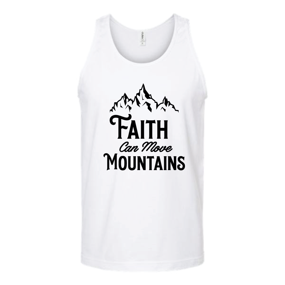 Faith Can Move Mountains Unisex Tank Top Tank Top tshirts.com White S 