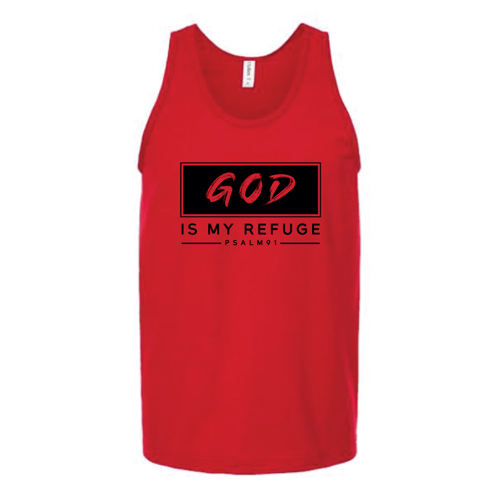 God Is My Refuge Unisex Tank Top Tank Top tshirts.com Red S 