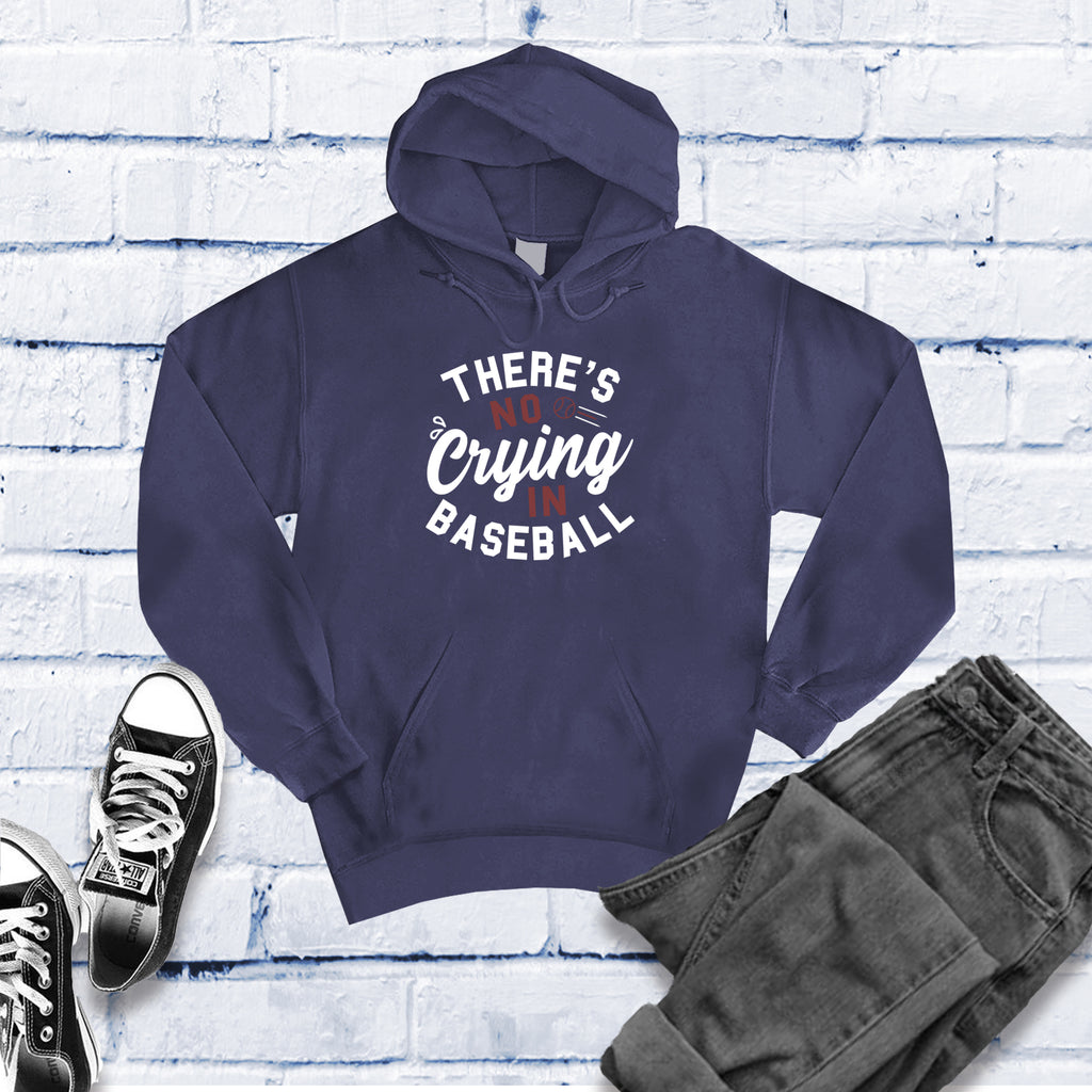 There's No Crying In Baseball Hoodie Hoodie Tshirts.com Classic Navy Heather S 