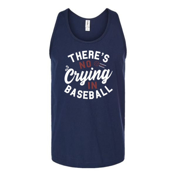 There's No Crying In Baseball Unisex Tank Top Tank Top Tshirts.com Navy S 