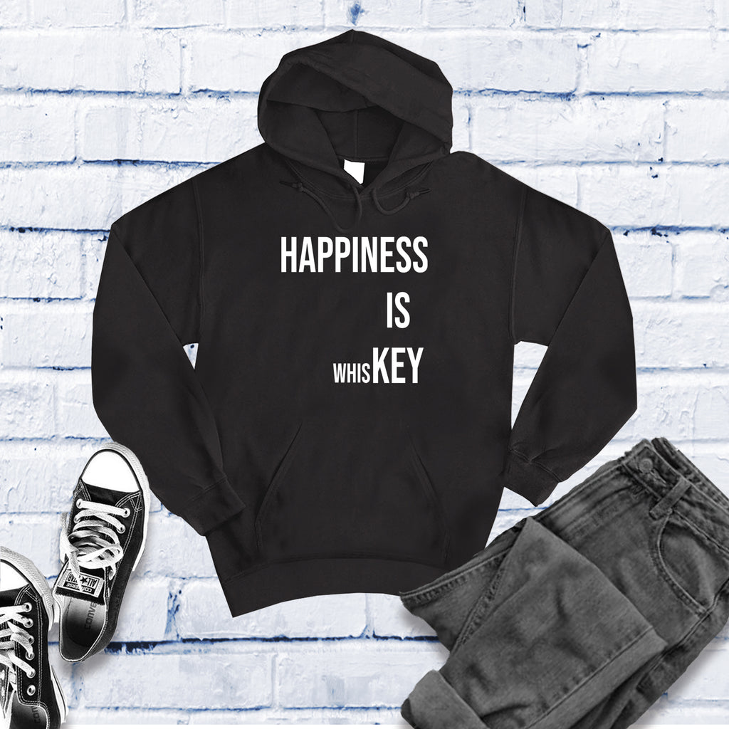 Happiness is Whiskey Hoodie Hoodie tshirts.com Black S 
