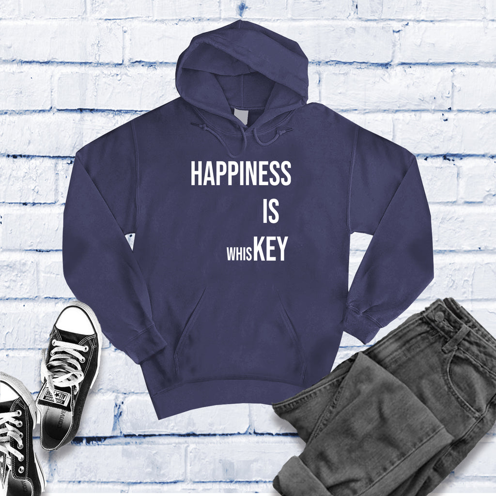 Happiness is Whiskey Hoodie Hoodie tshirts.com Classic Navy Heather S 