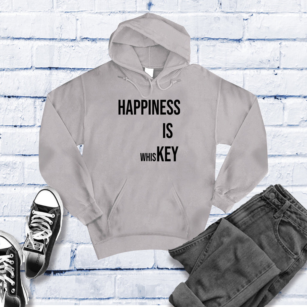 Happiness is Whiskey Hoodie Hoodie tshirts.com Grey Heather S 