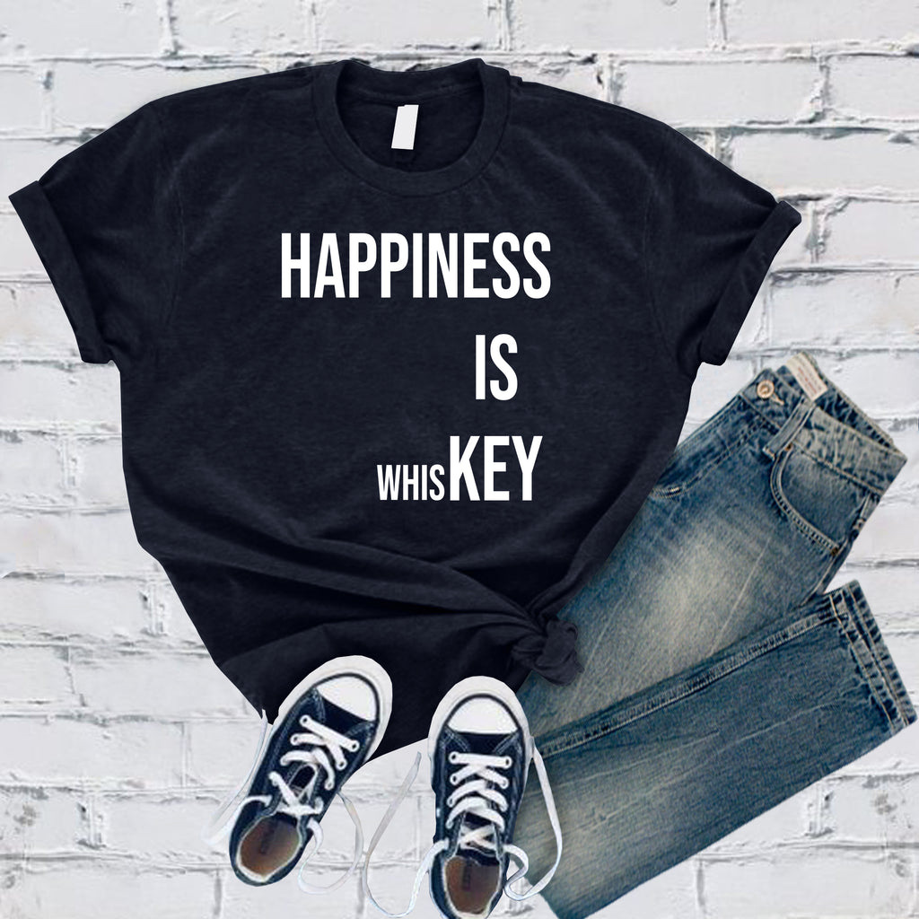 Happiness is Whiskey T-Shirt T-Shirt tshirts.com Navy S 