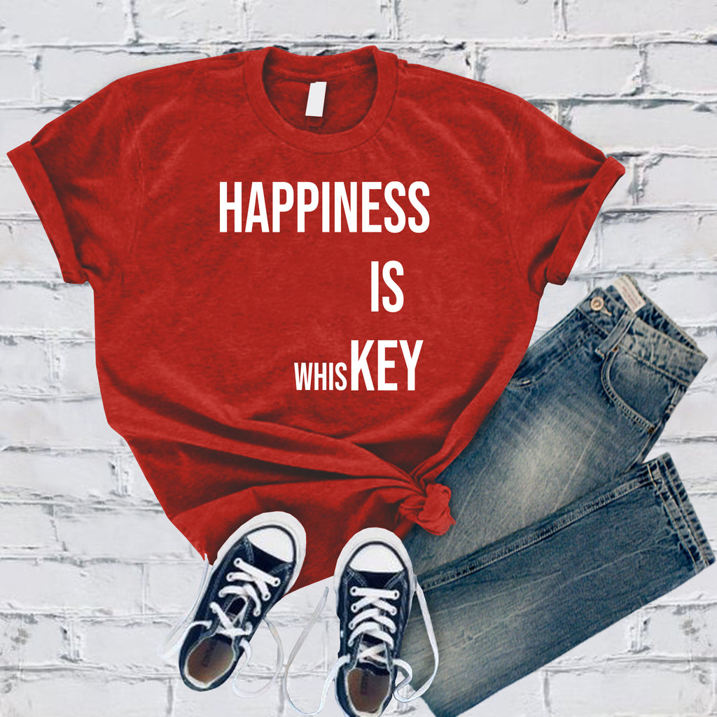 Happiness is Whiskey T-Shirt T-Shirt tshirts.com Red S 