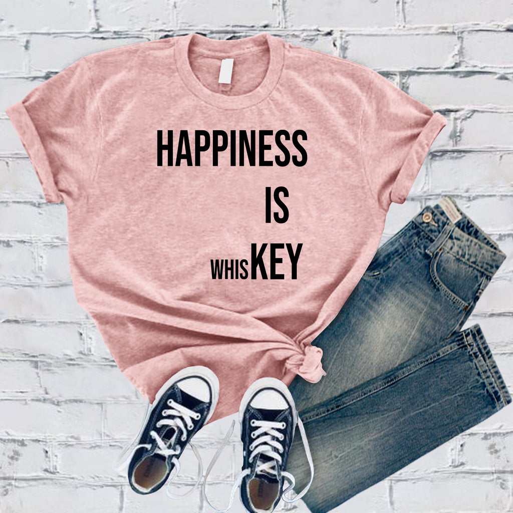Happiness is Whiskey T-Shirt T-Shirt tshirts.com Soft Pink S 