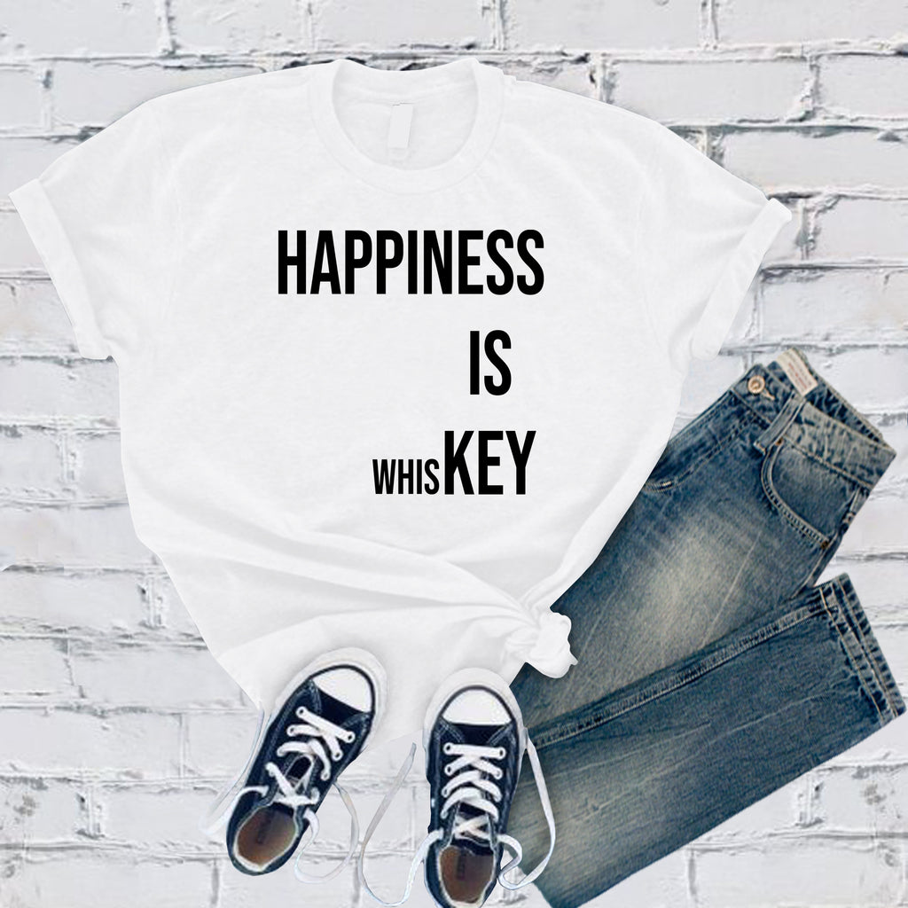 Happiness is Whiskey T-Shirt T-Shirt tshirts.com White S 