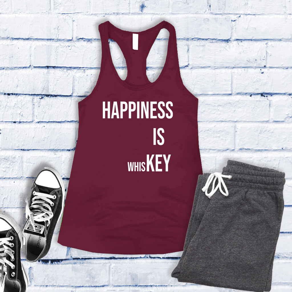 Happiness is Whiskey Women's Tank Top Tank Top tshirts.com Cardinal S 